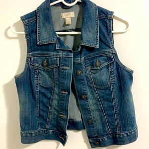 Crop Jean Jacket Vest